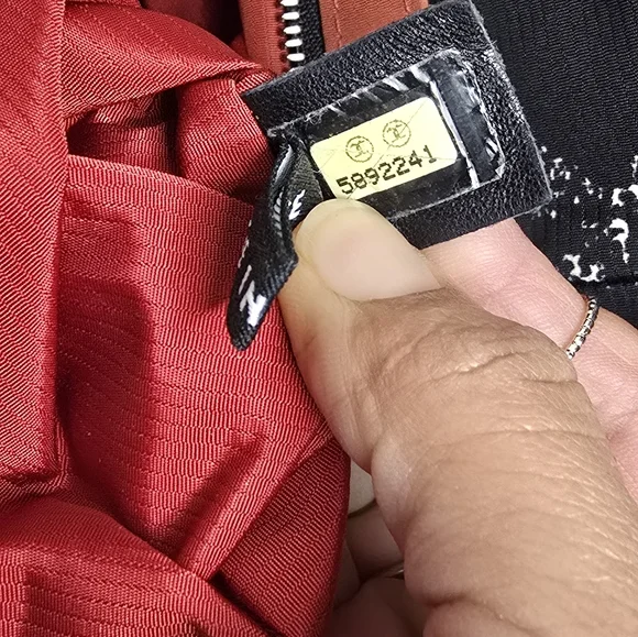 Chanel Authentic Women's Luxury Bag Travel Line Tote Printed Black Nylo… - Picture 8 of 16